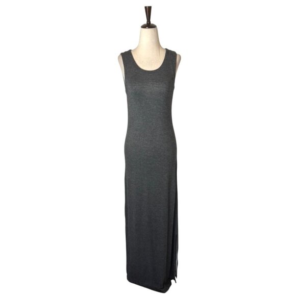 J Crew Dress Women XS Gray Knit Sleeveless Maxi Tank‎ Dress Athleisure Preppy - Picture 1 of 8